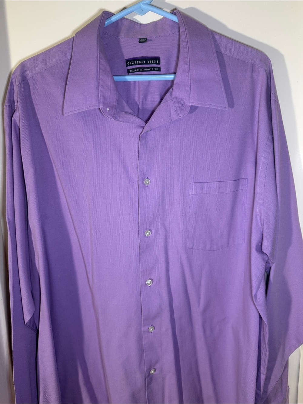 Geoffrey Beene Men's Purple Long-Sleeve Dress Shirt